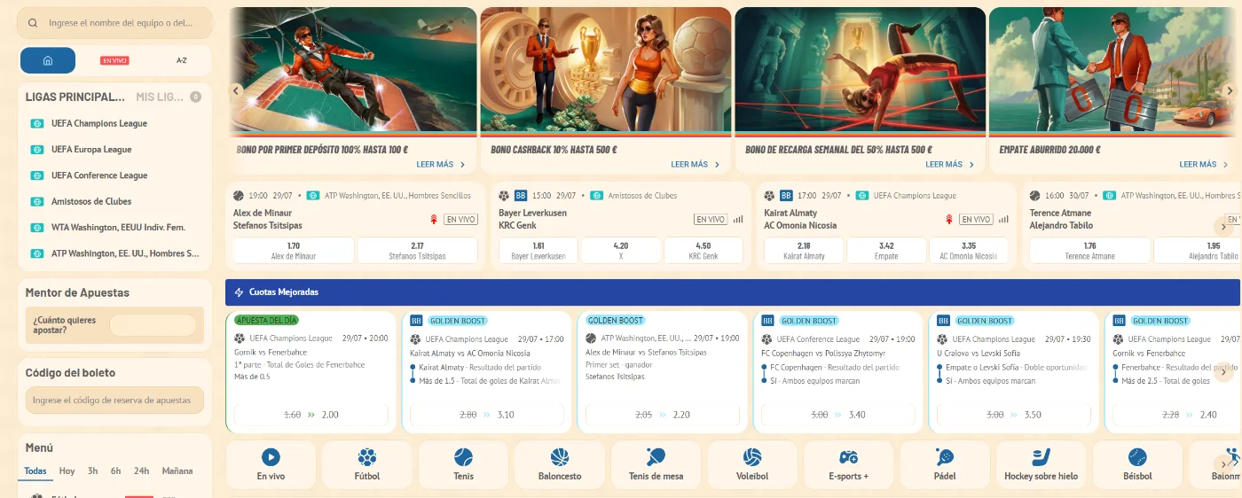 Vegasino Casino plataforma de apuestas deportivas con eventos y cuotas